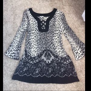Animal/Lace print Blouse